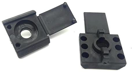 U-Schreibe Klemm Element Klemmelement Pfosten Zaunpfosten Befestigung Doppelstabmattenzaun Zaun Halterung Klemme aus Kunststoff in Schwarz 20x