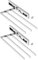 2 Stück SO-TECH® Handtuchauszug Elegance Chrom 3-armig 325 mm eingeschoben, 470 mm ausgezogen Handtuchhalter Handtuchstange