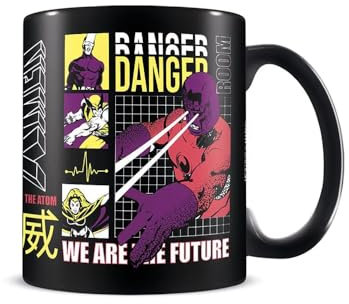 Pyramid International X-Men (Danger Room) - Taza de cerámica negra de 315 ml, tamaño único