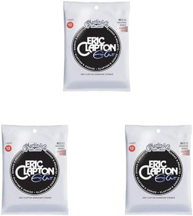 MARTIN MEC12 Saiten Clapton-Phosphorbronze Hell (Packung mit 3)