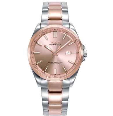 Sandoz Reloj Mujer 83000-77 - Acero Bicolor Rosado Esfera Rosada 34mm