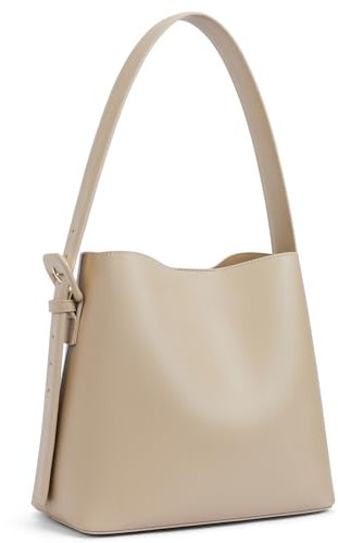 BOSTANTEN Handtasche Damen, PU Leder Schultertasche für Frauen Henkeltasche Hobo bag Modische mit verstellbarer Riemen Khaki