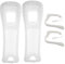 Wii-Controller-Abdeckung, 2pcs Silikonhäute-Hülle mit Handgelenksgurt Nicht-Schlupf-Silikon-Gehäuseabdeckung Beutelhülle kompatibel mit Wii-Fernweiß