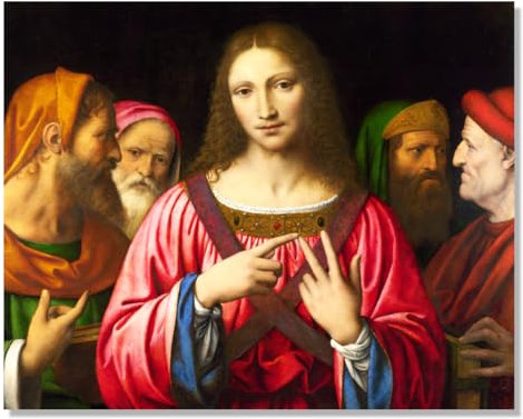 Thyrhntr Leonardo da Vinci Gemälde – Christus unter den Ärzten, christliches Leinwanddruck-Poster, berühmtes Ölgemälde, Wandkunst, moderne christliche Wandkunst, ungerahmt (Farbe: 30 x 38 cm)