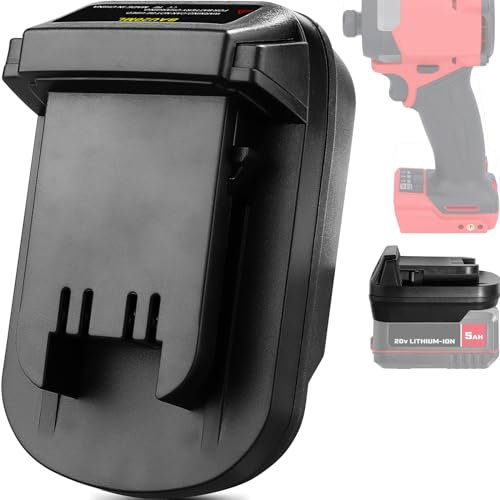 JJXNDO Adapter for Milwaukee 18V Cordless Tools, Compatible with Bauer 20V Max Lithium Batteries Convert to Replace for Milwaukee M18 18V Lithium Battery(Adapter Only)