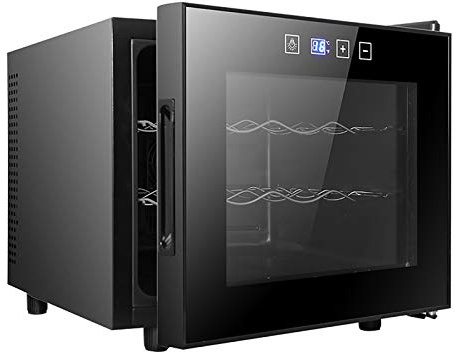 Bottle Compact Mini Refrigerator Chiller - Freestanding Wine Fridge with Digital Control, Glass Door, Smart Touch, and Air-cooled Technology