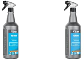 Clinex Glass 1L - Effizient Glasreiniger Fenster - Stark Fensterputzmittel - Glaskeramik Reiniger - Fenster Reinigung - Gründliche Glasreinigung (Packung mit 2)