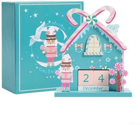Zoegneer Countdown-Kalender aus Holz, unverzichtbar für Weihnachten, erhöht Vorfreude und Aufregung (A)
