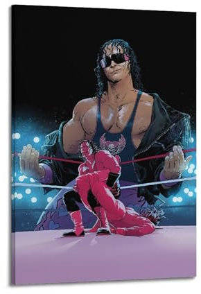 KSOXDAITIP Bret Hitman Hart Kunst-Poster, dekoratives Gemälde, Leinwand, Wandposter und Kunstdruck, moderne Familienschlafzimmer-Dekoration, Poster, 60 x 90 cm