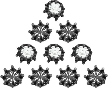 QIBZI Clavos de golf Clavos para zapatos de golf, tacos para zapatos de golf con llave para tacos, fácil instalación (10 piezas)