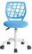 FurnitureR Silla de Gaming para niños, Silla de Oficina, Silla Gamer, Silla de Escritorio, diseño Moderno ergonómico, sin Brazos, Ajuste de Altura del Asiento, Ruedas de Goma, Azul