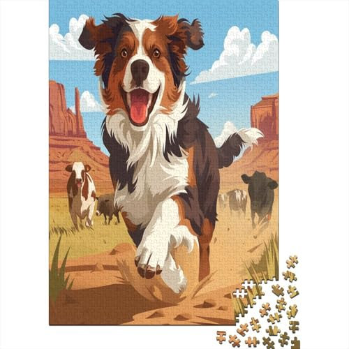 Border Collie Jigsaw Puzzles for Adults 1000 Piece Jigsaw Puzzles for Adults Home Puzzles for Adults Kids Educational Games Home Jigsaw Puzzle 1000pcs (75x50cm)