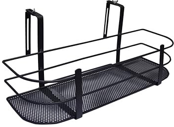 Louis Moulin Support de Jardinière Anthracite, 60 x 28 x 16 cm, Tôle Perforée, Réglable, Fabriqué en France