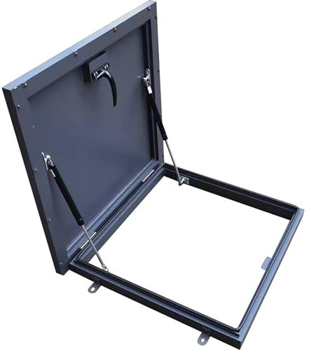 Cellar Doors Basement Outside Cover, Egress Window Well Cover with Support Rods, Commercial Attic Stairs Outlet Lid - Ceiling Rooftop Access Door with Screws