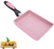 Pan à tamagoyaki rose, poêle omelette japonaise rectangle de la poêle à frire antiadhésive avec poignée de trou suspendu pour le petit déjeuner steak rouleau d'oeuf Pancake