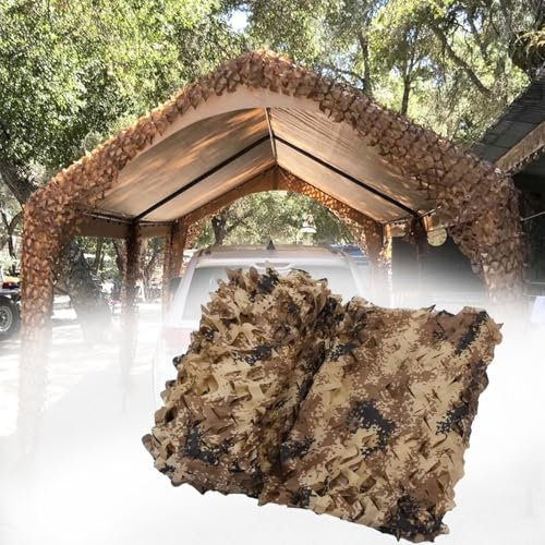 Filet Camouflage du Désert, Filet Renforcé Militaire, 3x4m Filet De Camouflage De Crème Solaire, pour Jardin Pergola Patio Décoration De Fête Camping Chasse