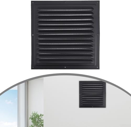 Cubierta de rejilla de ventilación, rejillas de ventilación de aluminio, cubierta de rejilla con rejilla, sistema de ventilación de salida de aire cuadrada con respaldo de malla para baño, cocina