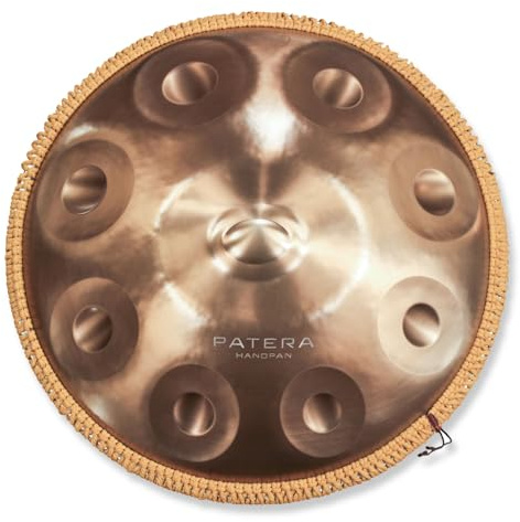 Patera HPDM-10 Edelstahl Handpan Compact D-Kurd 9 Töne mit Tasche