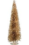 Mica Decorations Dekoration Weihnachtsbaum - H60 x Ø19 cm - Champagnerfarben