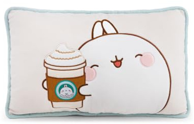 NICI Kissen MOLANG 43x25cm - 63302 | Weiches Plüsch-Dekokissen, liebevolles Wohnaccessoire für Kinderzimmer, Sofa & Bett, süße Geschenkidee für Kinder & Fans