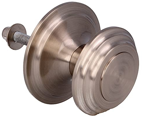 Amig - Türklinken | Aus Messing | Griff: Ø76 mm | Mattchrom | Massiv | Beständig gegen Abrieb, Rost und Korrosion