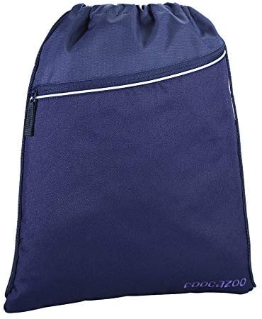 Coocazoo Sportbeutel RocketPocket „Seaman“, blau, mit Reißverschlussfach und Kordelzug, reflektierende Elemente, Schlaufen zur Befestigung am Schulrucksack, Jungen ab der 5. Klasse, 10 Liter