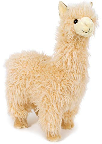 Unbekannt Stofftier Alpaka, 33 cm, beige, Kuscheltier Plüschtier, Lama, Premium Edition