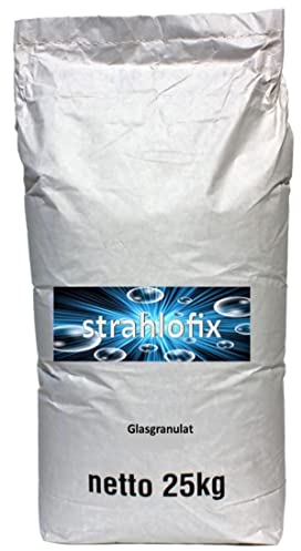 25 kg Strahlmittel Glasgranulat gebrochenes Glas (300-500 µm)
