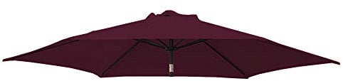 Green Bay 2.7m/8 Arms Replacement Parasol Garden Patio Umbrella Fabric Canopy Cover (Wine)