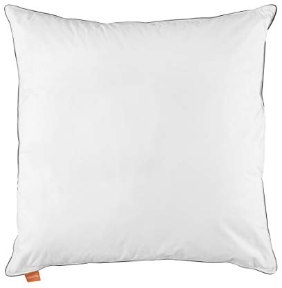 sleepling 196633 Luxus Kopfkissen Hotelkissen | Design Biese | höhenverstellbar | Made in EU | Ökotex 100 | waschbar 60 Grad | 950 gr. Füllgewicht | 80 x 80 cm, weiß