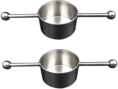 Inzopo 2pcs Stainless Bar Jigger Whiskey Bartender Drink Mixing Measuring Liquor