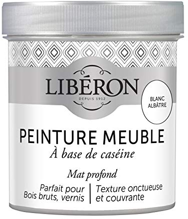 Libéron Peinture meuble à base de caséine, Blanc albâtre, 500 ML