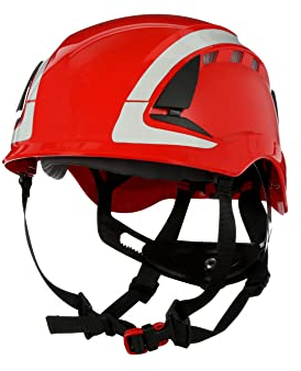 3M SecureFit Schutzhelm, X5005V-CE, rot, belüftet, reflektierend, CE