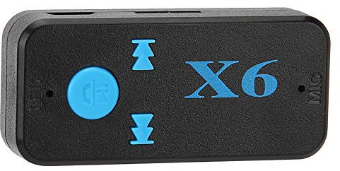 Receptor Adaptador Bluetooth X6, Receptor de Audio Bluetooth Manos Libres portátil, Adaptador de Audio inalámbrico AUX de 3,5 mm para televisor/Sistema de Audio doméstico/Coche