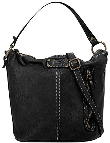 Cluty Umhängetasche echt Leder Damen | Made in Italy, Vintage Schultertasche, Crossbody Bag, Handtasche aus Rindleder | 020895