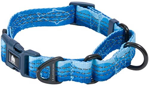 Leashboss Martingale Halsband für Hunde,Reflektierendes Nylon-Hundehalsband für große Hunde, mittelgroße und kleine Hunde,Schnellverschluss-Schnalle, verstellbares Haustierhalsband
