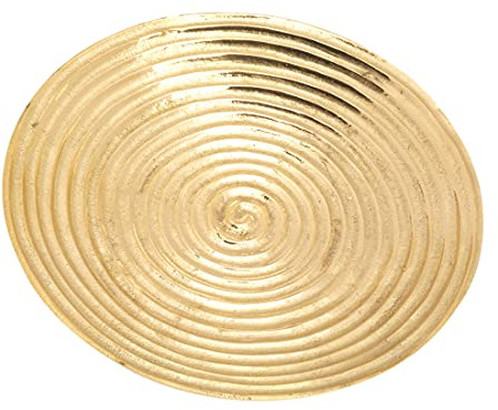 NKlaus Candles -placa acanalada Ø15cm placa de latón para velas de boda de oro diseño en espiral 10562