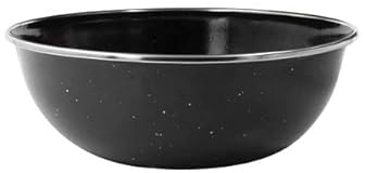 The Home Fusion Company Black Enamel Camping Equipment - Individual Mug Plate Bowl Or Set Hiking Fishing