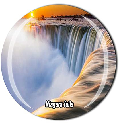 Niagara Falls Ontario Kanada und New York USA Kühlschrankmagnet Souvenir Geschenk Kristall Magnetaufkleber
