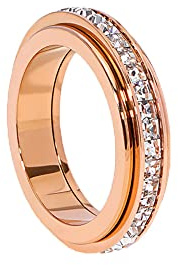 VCCKNB JEWELRY Fidget Rings for Anxiety, Cubic Zirconia Spinner Ring Anti anxiety Rings for Women Girls Stress Worry Ring Meditation Ring Band Ring