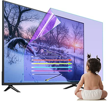 43 Inch Matte Anti Glare Film TV Screen Protector, Anti-Blue Light Filter, Reduce Eye Fatigue for LCD LED OLED HDTV, 43in(942x529mm)