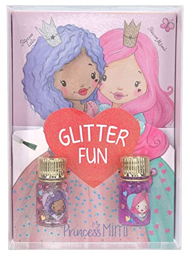 Depesche 11335 Princess Mimi Glitter Fun - Malbuch mit 20 niedlichen Prinzessinnen- und Feen-Bildern zum Ausmalen und Gestalten, inkl. Glitzer-Kleber als besonderes Deko-Highlight