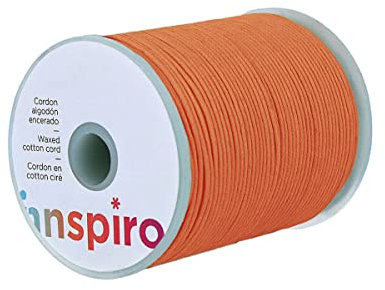 Cordon Coton ciré Fin Orange 3,0 mm 50 m.