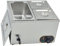 Electric Food Warmer,1500W Stainless Steel Bain Marie Temperature Range 30-80°C - 1x1/3 GN +2x1/6 GN Pans with Lids,Tap