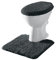 Erwin Müller Stand-WC-Set 2-TLG. Rhodos Uni, WC-Umrandung, WC-Deckelbezug rutschhemmend Graphit Größe - ultraweich, extrem saugfähig, flusenarm