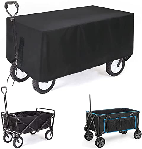 Inlisy Utility Wagon Cart Cover Folding Outdoor Garden Carts & Wagons Cover,Waterproof Dustproof Bench Trolley Cover, 104D x 56W x 51H centimetres