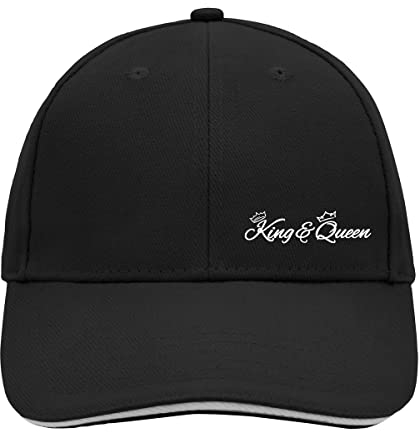 Huuraa Cappy Mütze King & Queen Krone Geschenk Black/Light Grey King & Queen Präsent