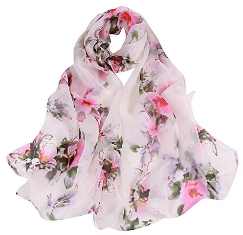 Seidenschal Damen Elegant Frauen Warm Pashmina Lang Sommer Herbst Seidentücher Weich Groß Voile XXL Stola Seidentuch Poncho Scarf