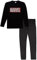Marvel Pigiama da uomo, a maniche lunghe, con pantaloni, nero/grigio (as3, alfa, x_l, regolare), nero/grigio