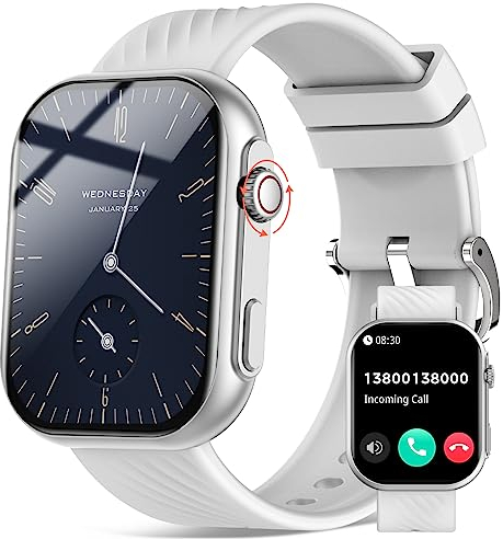 AVUMDA Smartwatch Unisex mit Telefonfunktion, 2.01'' HD Fitnessuhr,Smart Watch mit Blutdruck-,SpO2,Pulsuhr, Schrittzähler,123 Sportmodi Sportuhren, IP68 Wasserdicht Armbanduhr für Android iOS, ZL80-S
